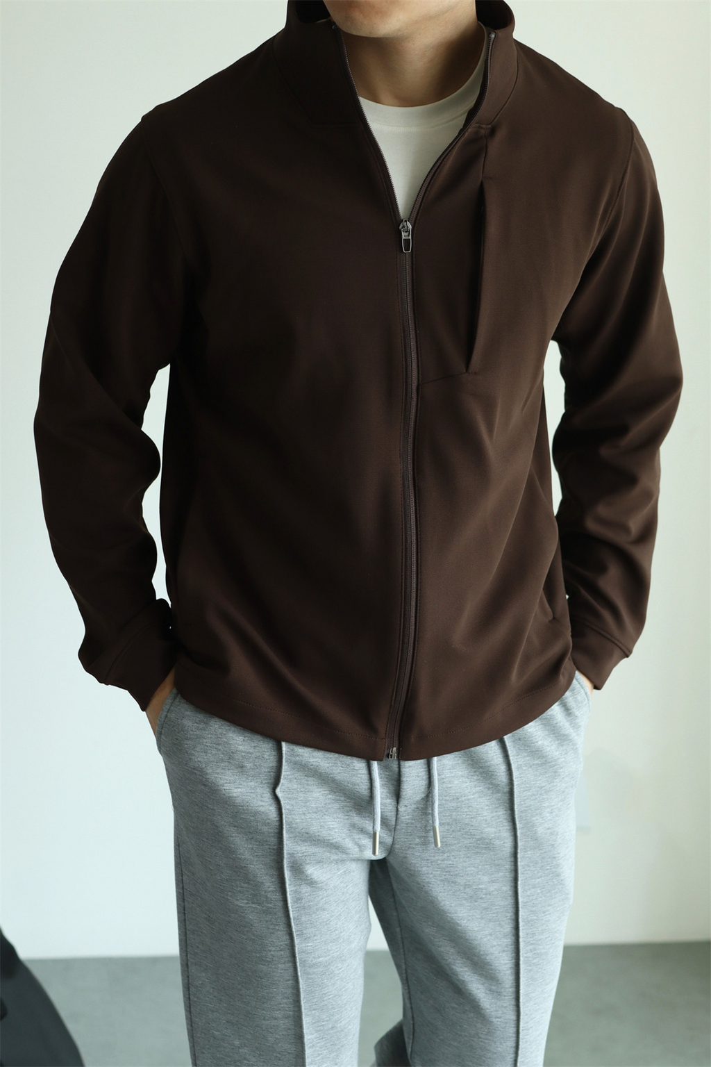 MONSEN Suitory 4-Way Stretch Stand-Collar Outerwear Jacket in Performance Blend product image