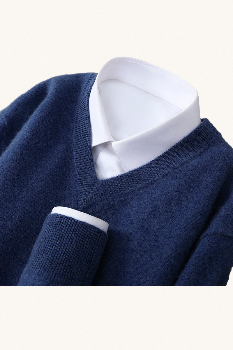 MONSEN Suitory 100% Wool V-Neck Sweater product image