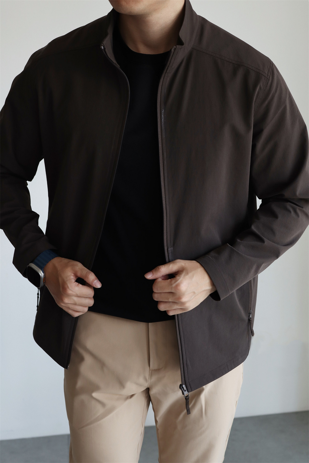 MONSEN Suitory Woven Quick-Dry 4-Way Stretch Outerwear Jacket in Denim product image