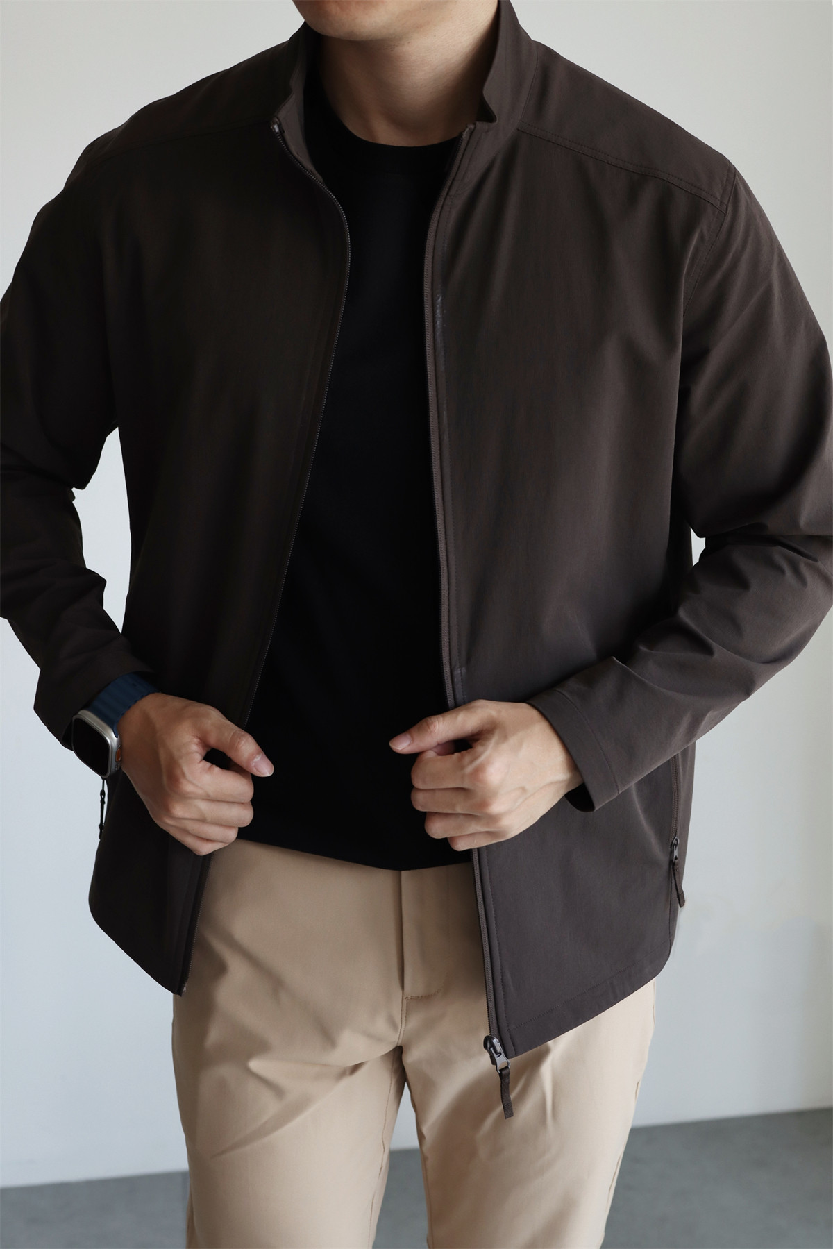 MONSEN Suitory Woven Quick-Dry 4-Way Stretch Outerwear Jacket in Denim product image