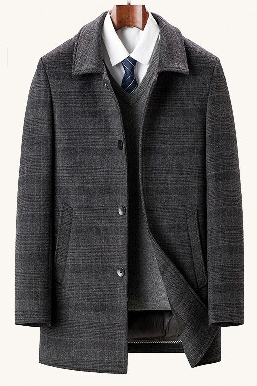 MONSEN Suitory Mid-Length Down-Lined Coat in Performance Blend product image