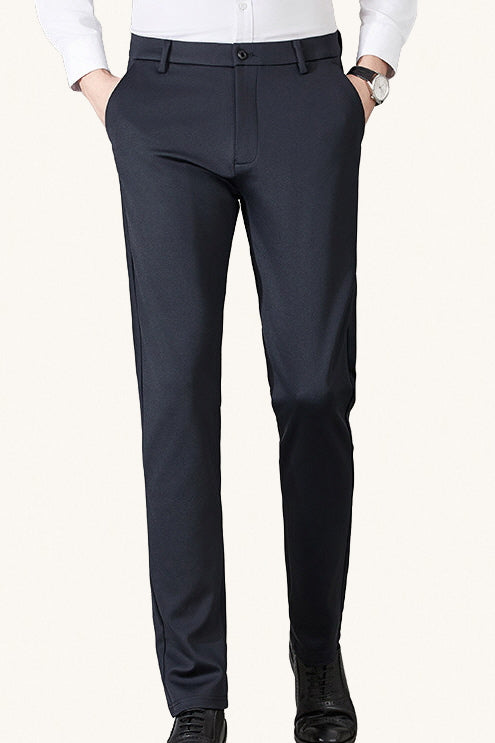 MONSEN Suitory Free-Ironing Stretch Trousers front view