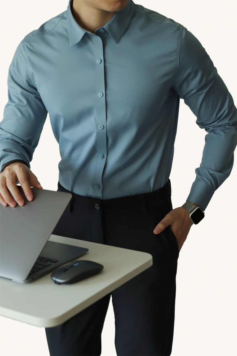 MONSEN Suitory Bamboo-Fiber Non-Iron Shirt in Bamboo Blend product image