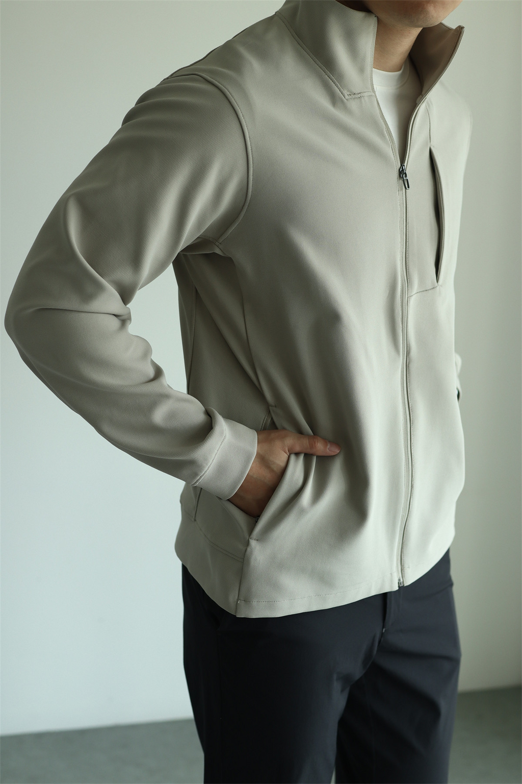 MONSEN Suitory 4-Way Stretch Stand-Collar Outerwear Jacket in Performance Blend product image