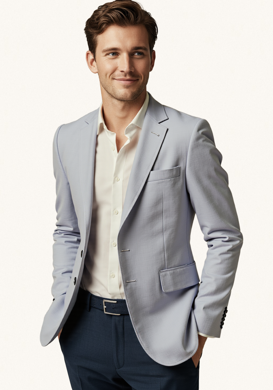 MONSEN Suitory Lightweight Ice-Silk Sun-Care Blazer in Silk Blend product image