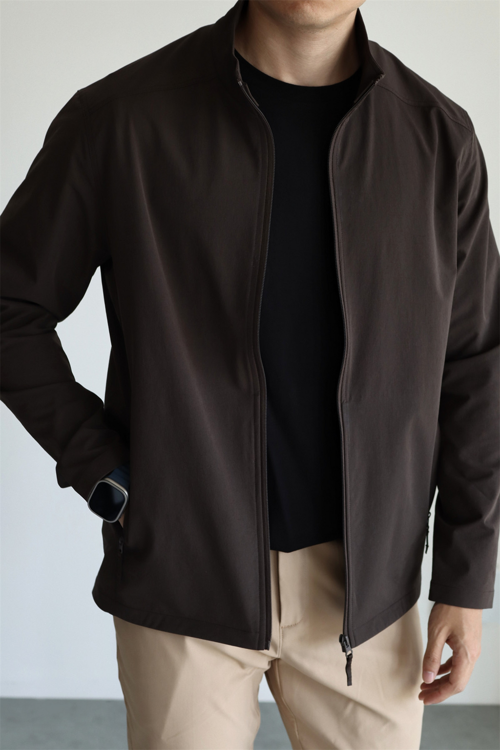 MONSEN Suitory Woven Quick-Dry 4-Way Stretch Outerwear Jacket in Denim product image
