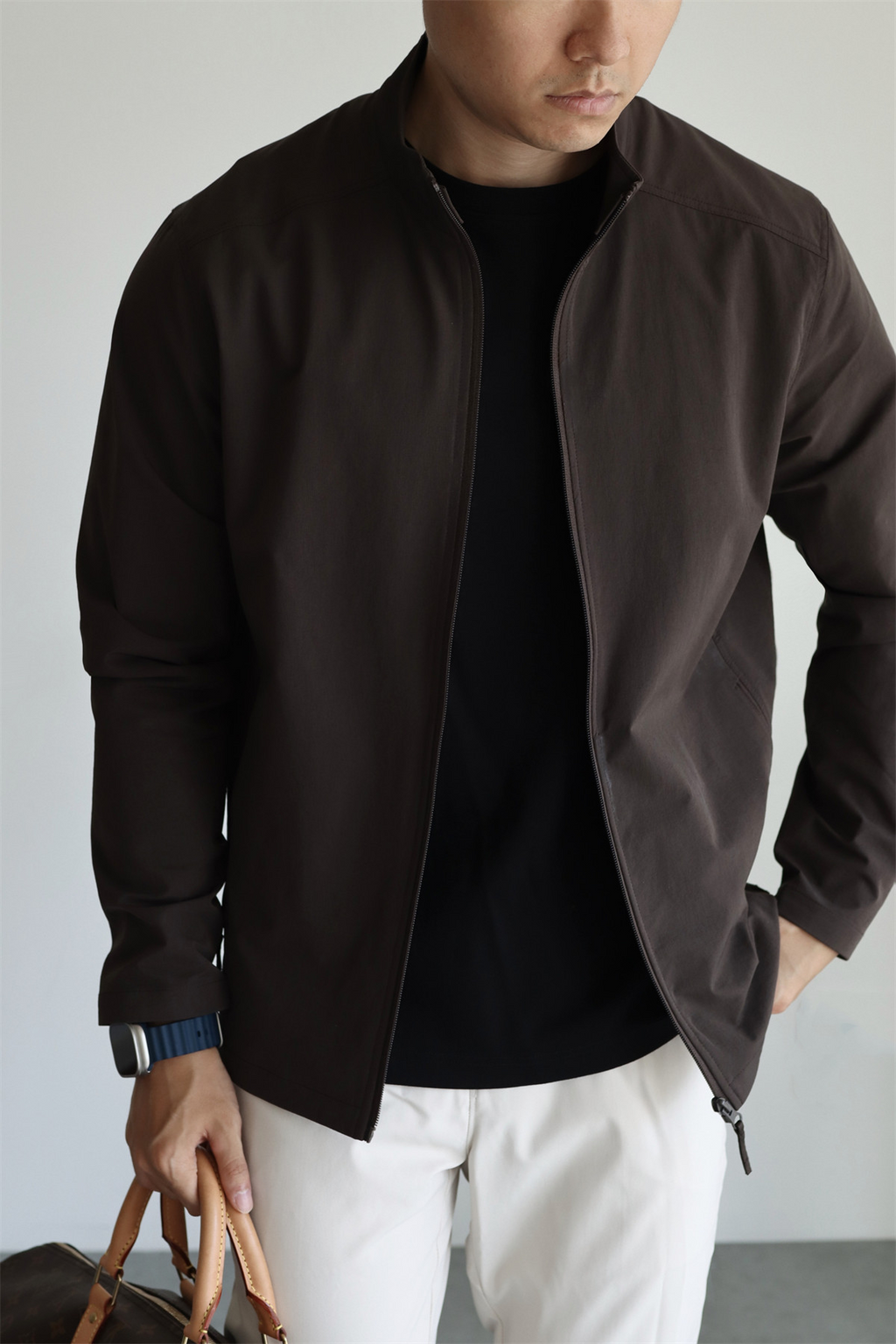 MONSEN Suitory Woven Quick-Dry 4-Way Stretch Outerwear Jacket in Denim product image