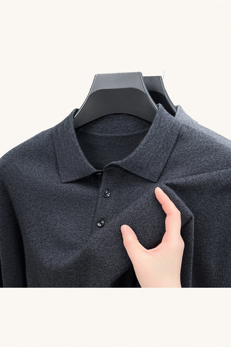 MONSEN Suitory 100% Cashmere Polo Knit product image