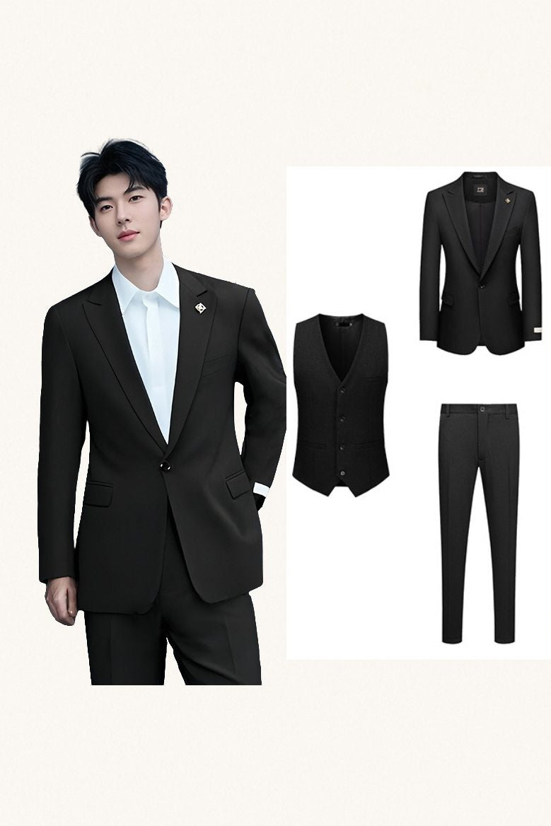 MONSEN Suitory Slim-Fit British Style Solid Suit in Performance Blend product image