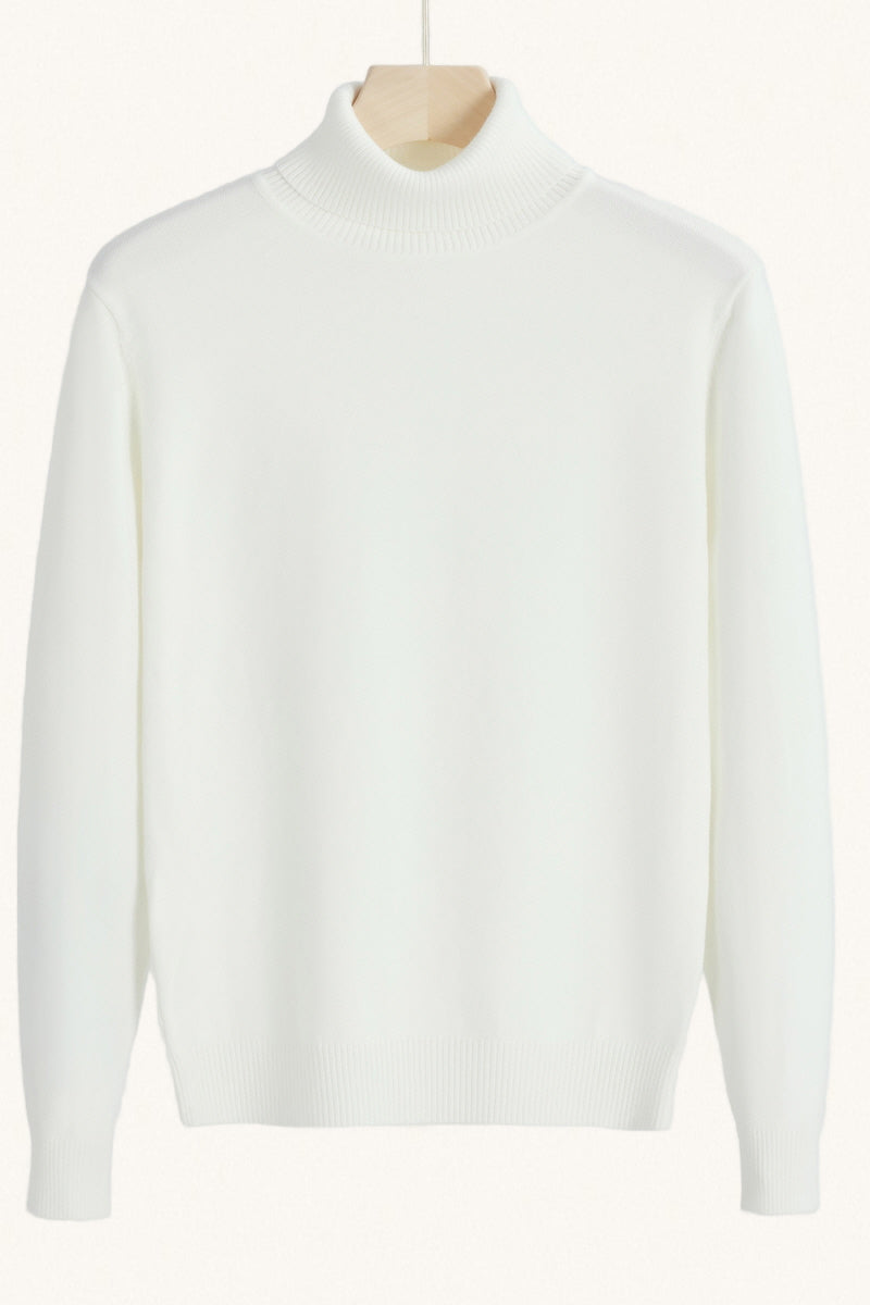MONSEN Suitory Slim Clean Turtleneck Sweater in Denim product image