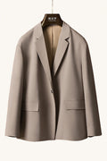 MONSEN Suitory High-Drape Relaxed Blazer in Performance Blend front view