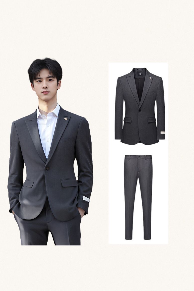 MONSEN Suitory Slim-Fit British Style Solid Suit in Performance Blend product image