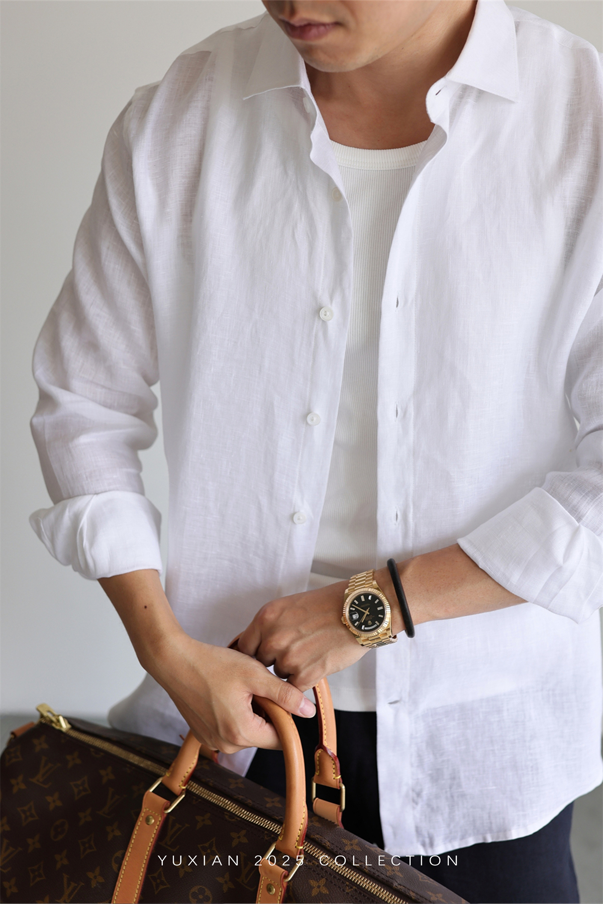 100% Linen Long-Sleeve Shirt