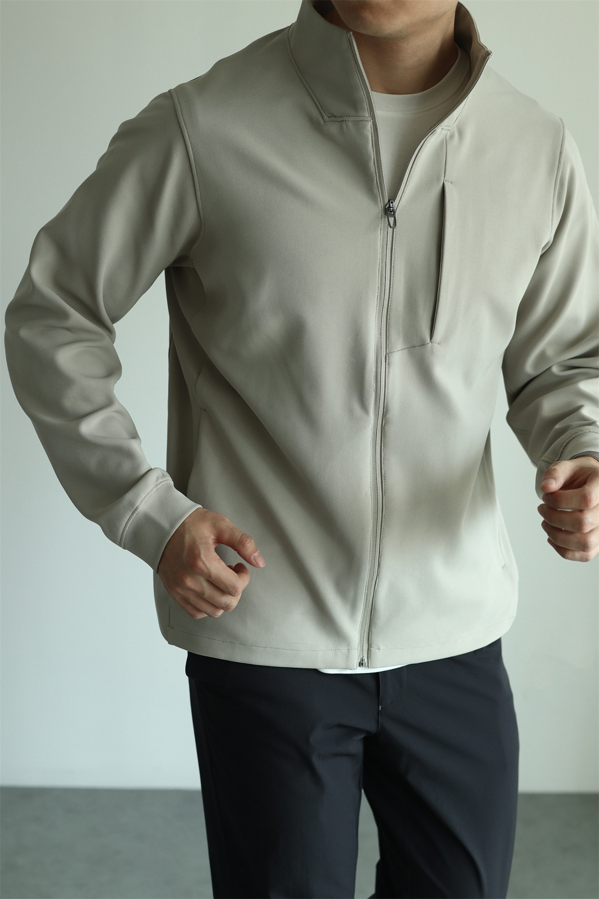 MONSEN Suitory 4-Way Stretch Stand-Collar Outerwear Jacket in Performance Blend product image