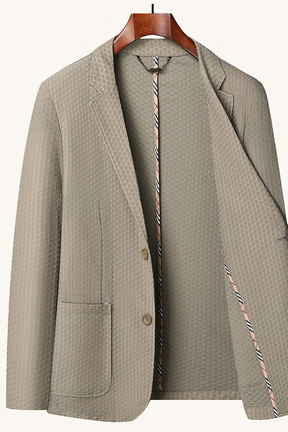 MONSEN Suitory Summer Seersucker Stretch Blazer in Cotton product image