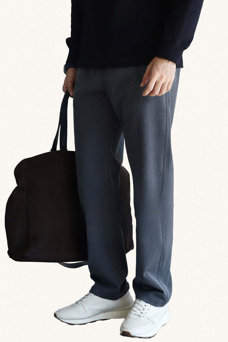 MONSEN Suitory No-Iron Zero Dyed Casual Trousers in Performance Blend front view