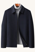 MONSEN Suitory 100% Wool Double-Faced Short Coat front view