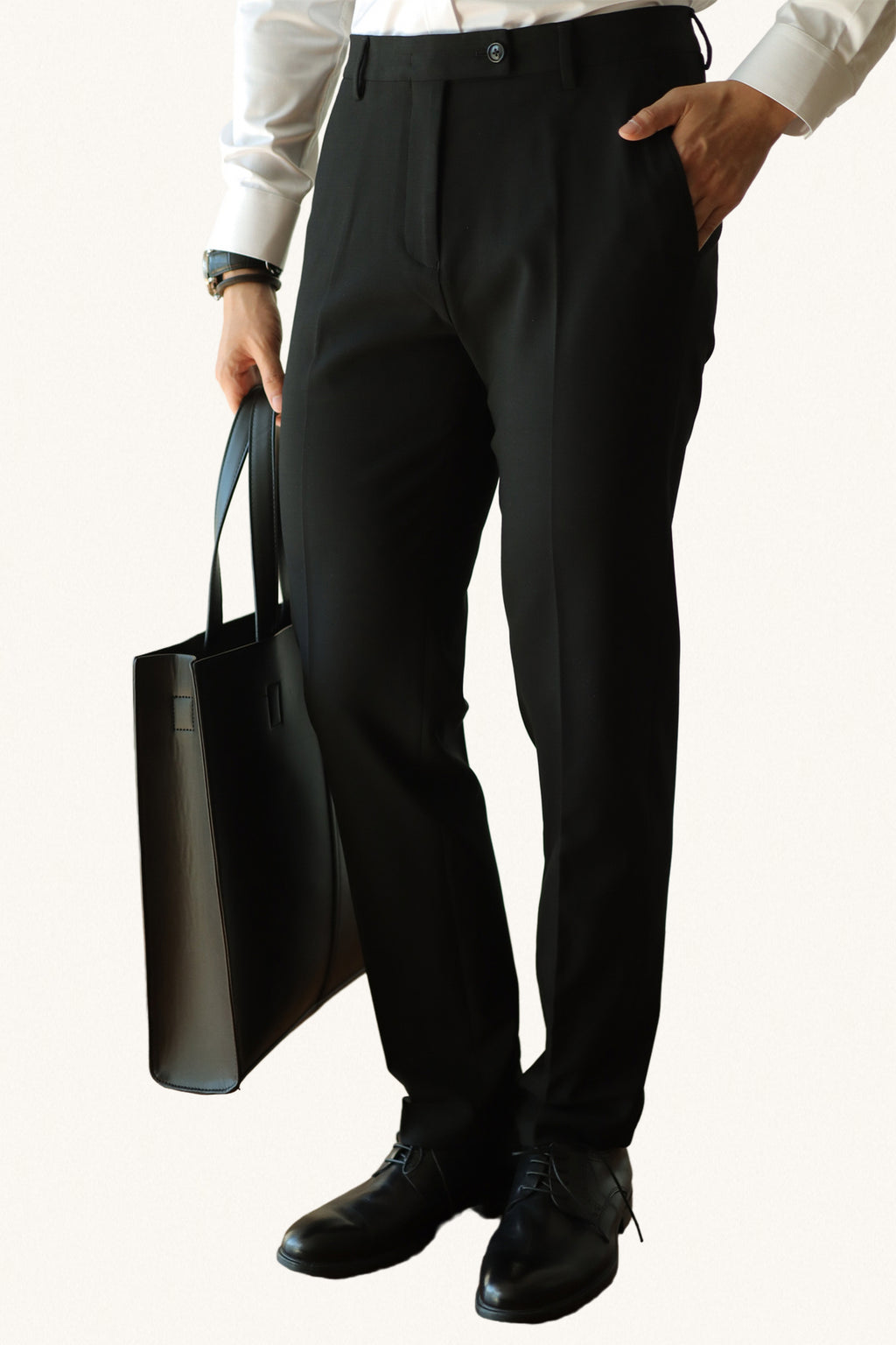 MONSEN Suitory Slim Stretch Non-Iron Trousers in Performance Blend product image