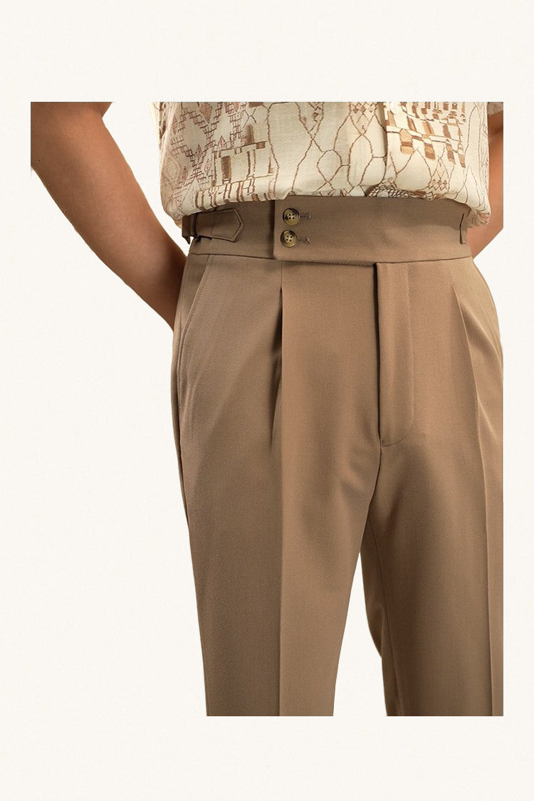 MONSEN Suitory Neapolitan High-Waist Straight Trousers in Performance Blend product image