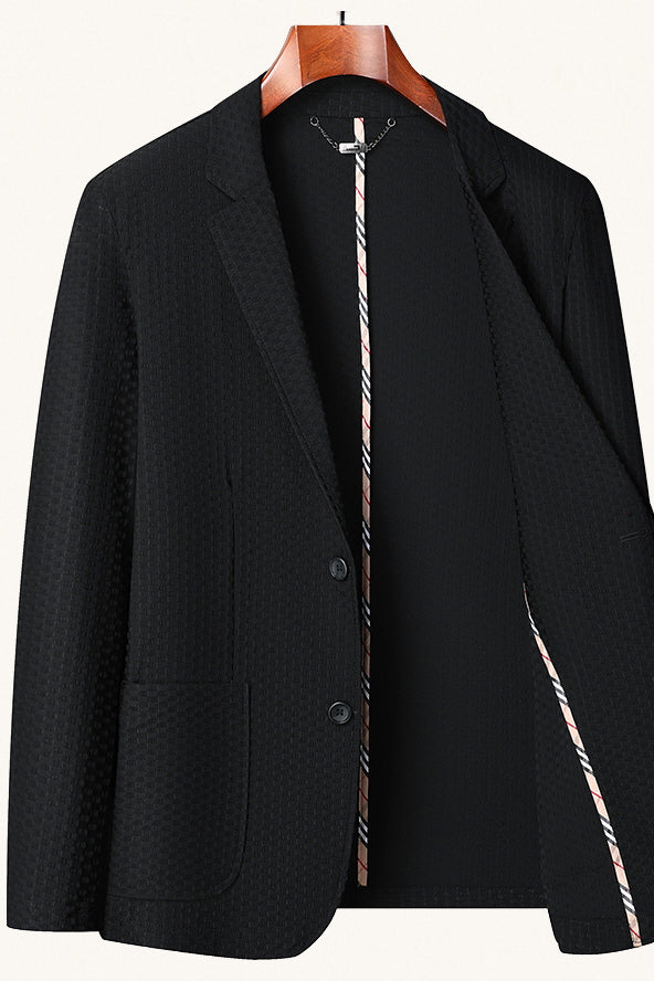 MONSEN Suitory Summer Seersucker Stretch Blazer in Cotton product image