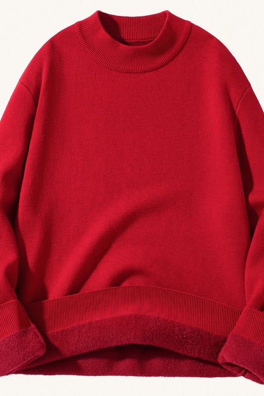 MONSEN Suitory Fleece-Lined Mock-Neck Sweater product image