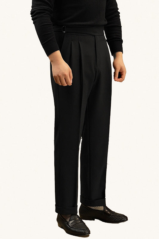 MONSEN Suitory Double-Pleated Trousers in Performance Blend product image