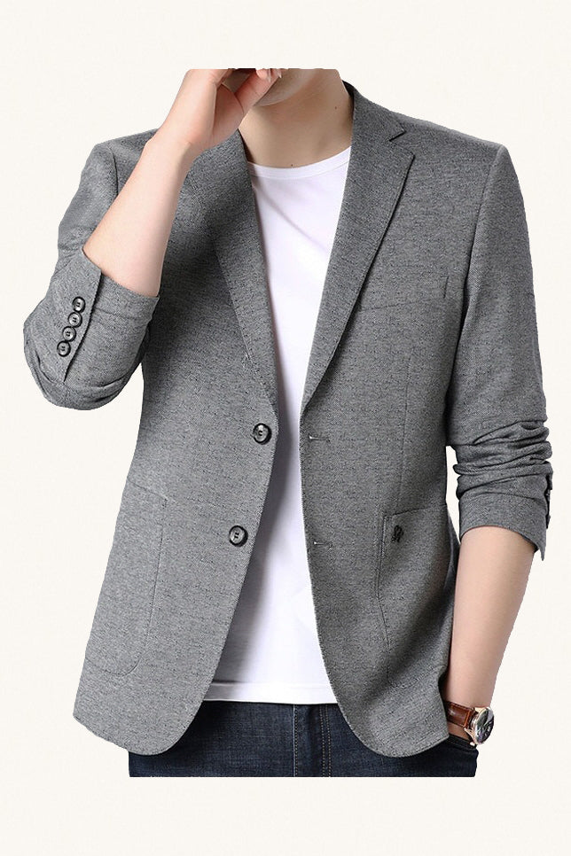 MONSEN Suitory Non-Iron Korean Style Blazer in Performance Blend front view