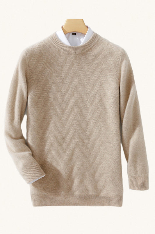 MONSEN Suitory AW 100% Wool Crew Thick Sweater front view