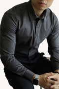 MONSEN Suitory Bamboo-Fiber Non-Iron Shirt in Bamboo Blend front view