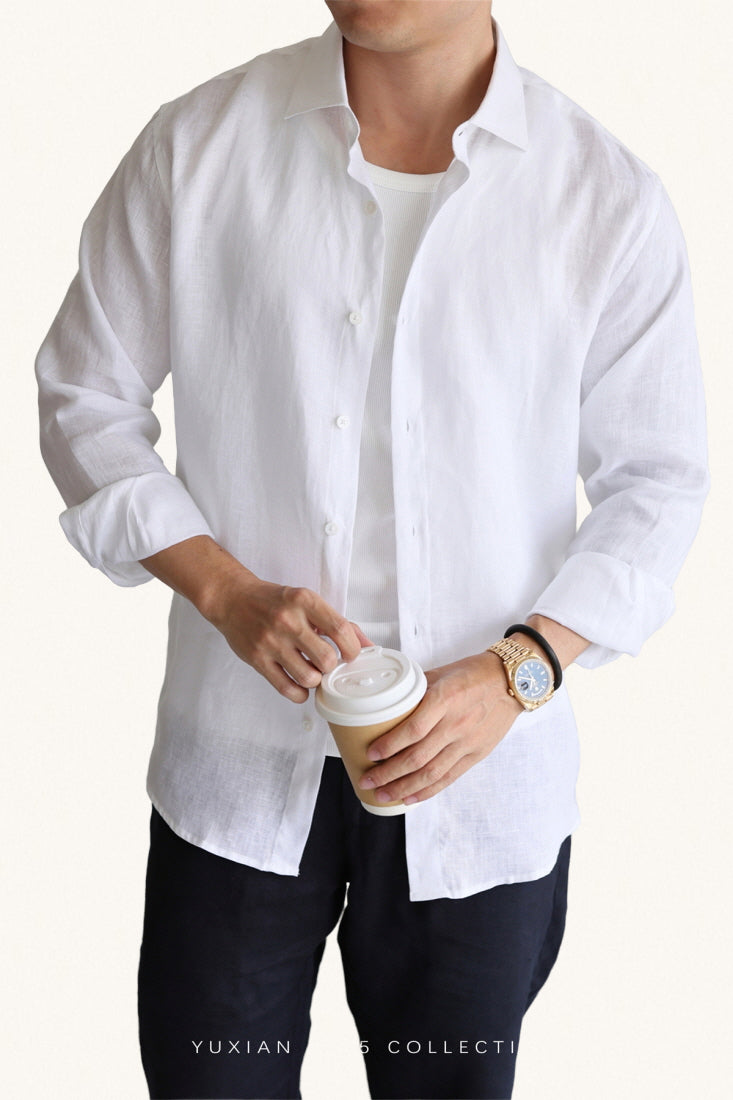 MONSEN Suitory 100% Linen Long-Sleeve Shirt product image