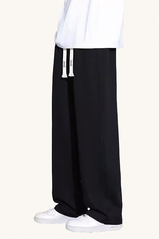 MONSEN Suitory Fleece-Lined Straight Pants front view