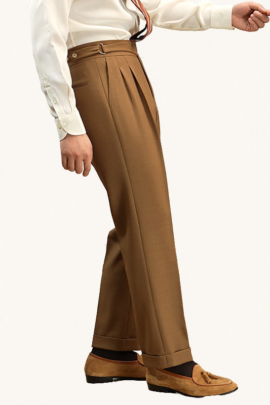 MONSEN Suitory Double-Pleated Trousers in Performance Blend product image