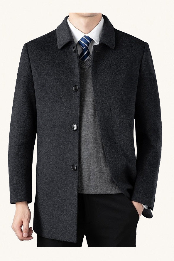 MONSEN Suitory Mid-Length Wool Coat product image