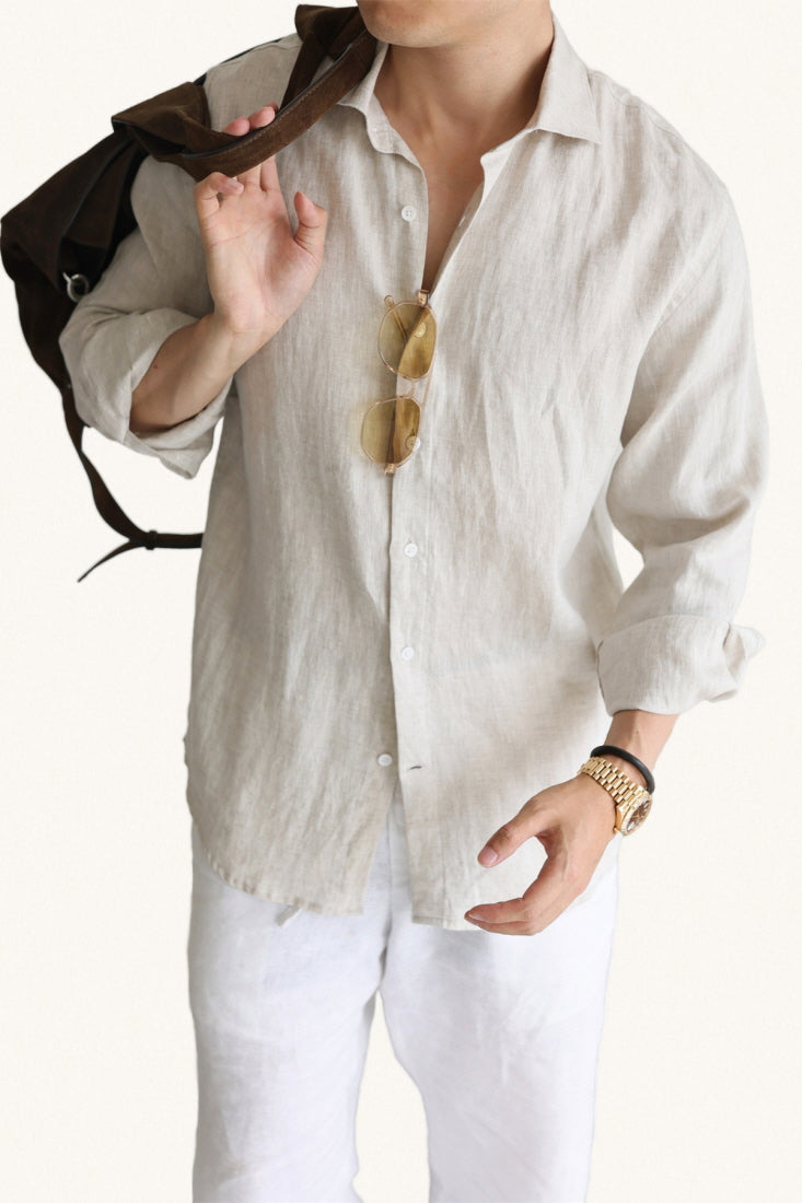MONSEN Suitory 100% Linen Long-Sleeve Shirt product image