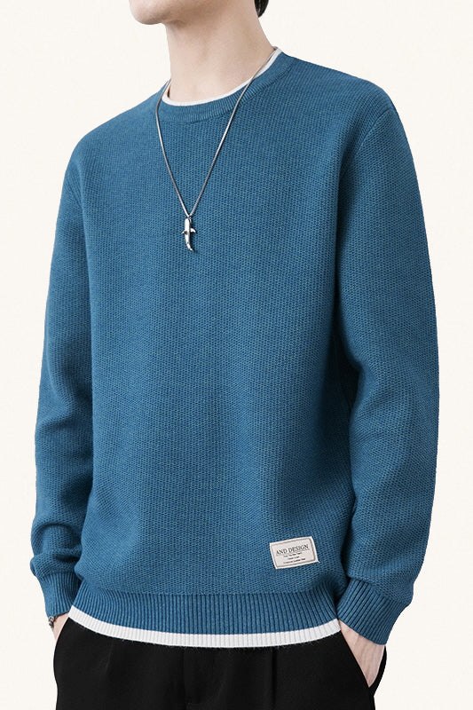 MONSEN Suitory Lightweight Wool Crewneck Sweater front view