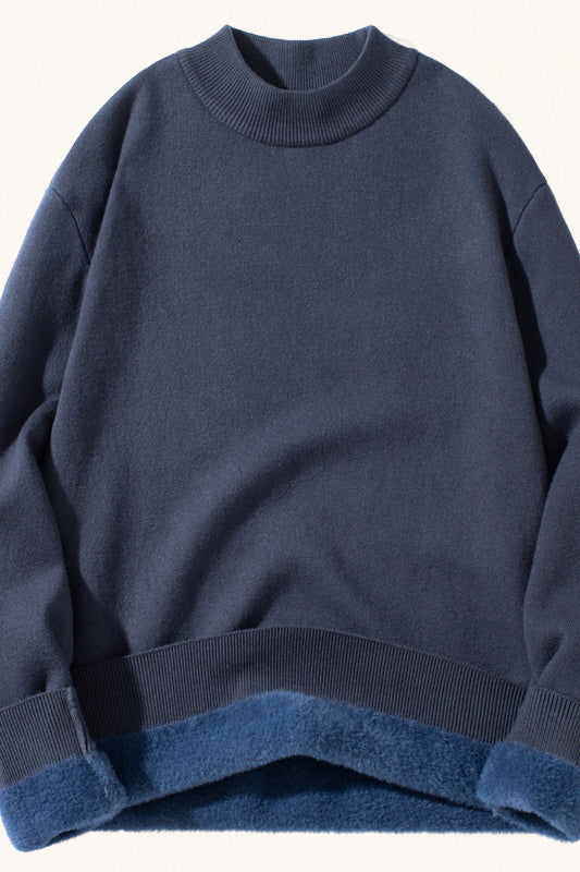 MONSEN Suitory Fleece-Lined Mock-Neck Sweater product image