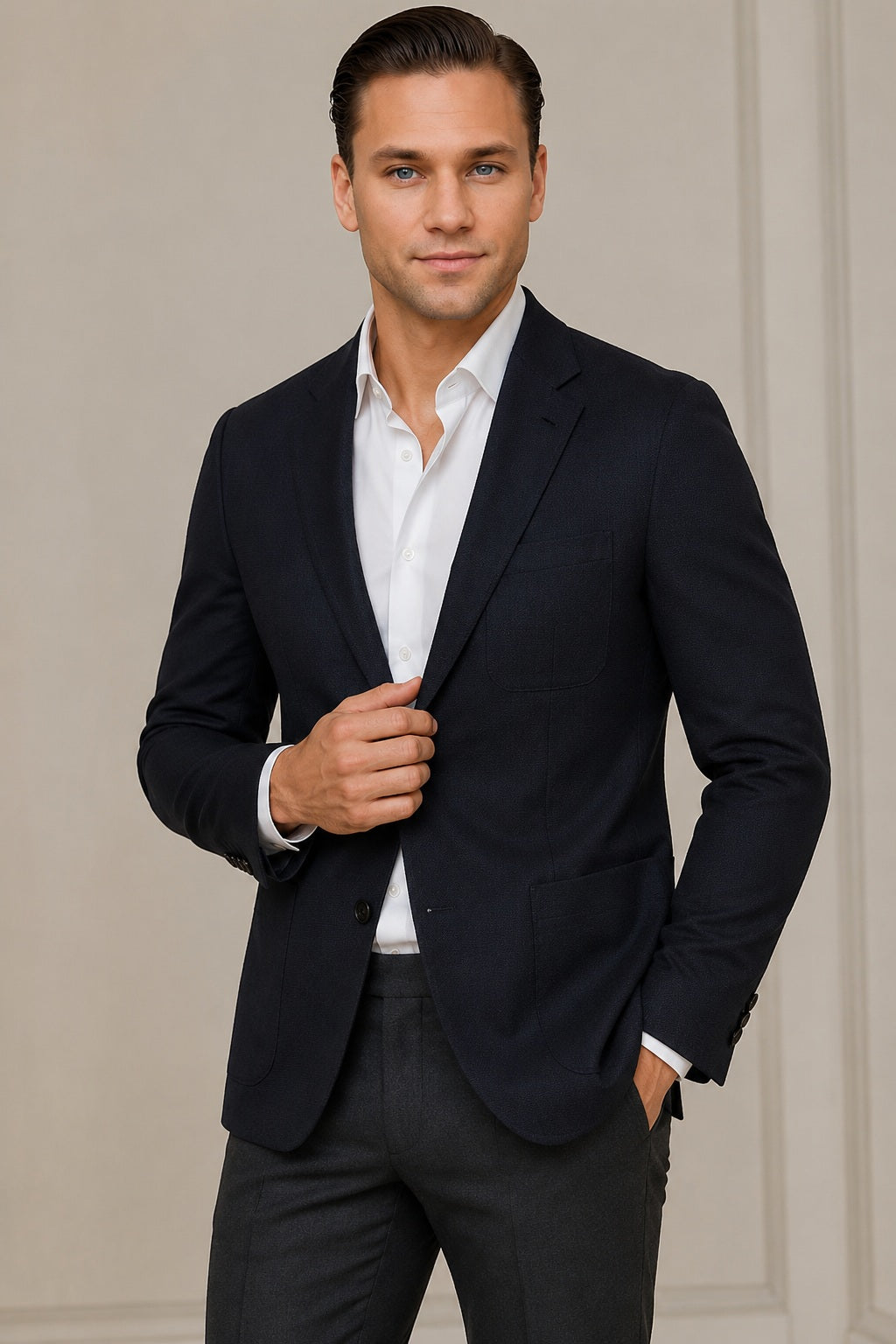 Old-Money Inspired Wool Blazer