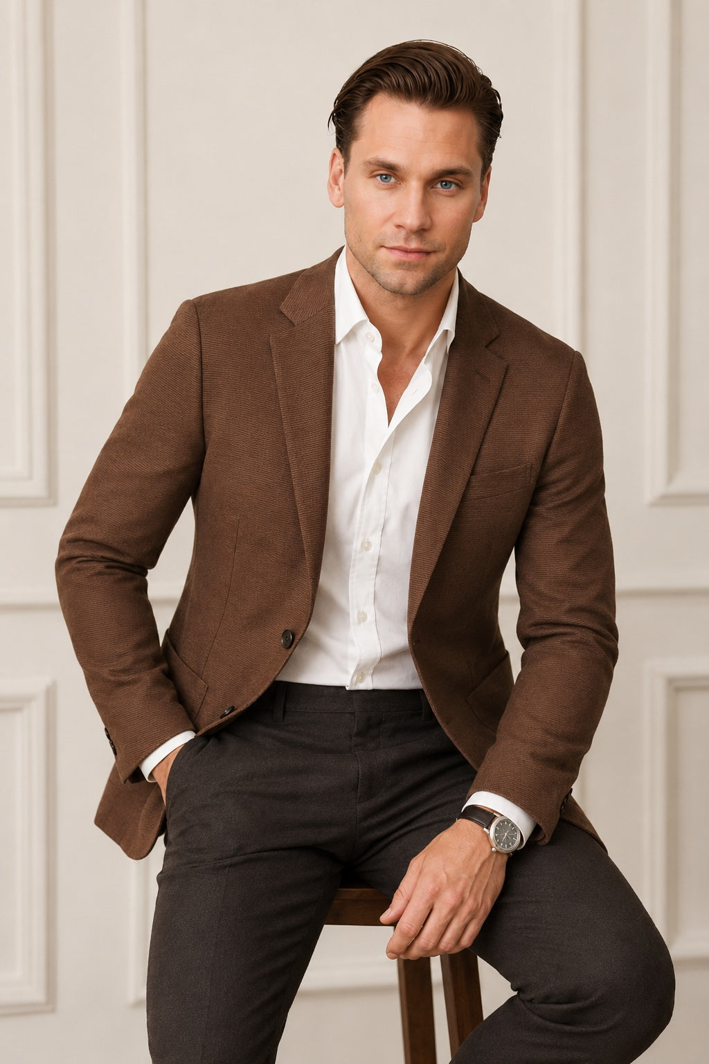 Old-Money Inspired Wool Blazer