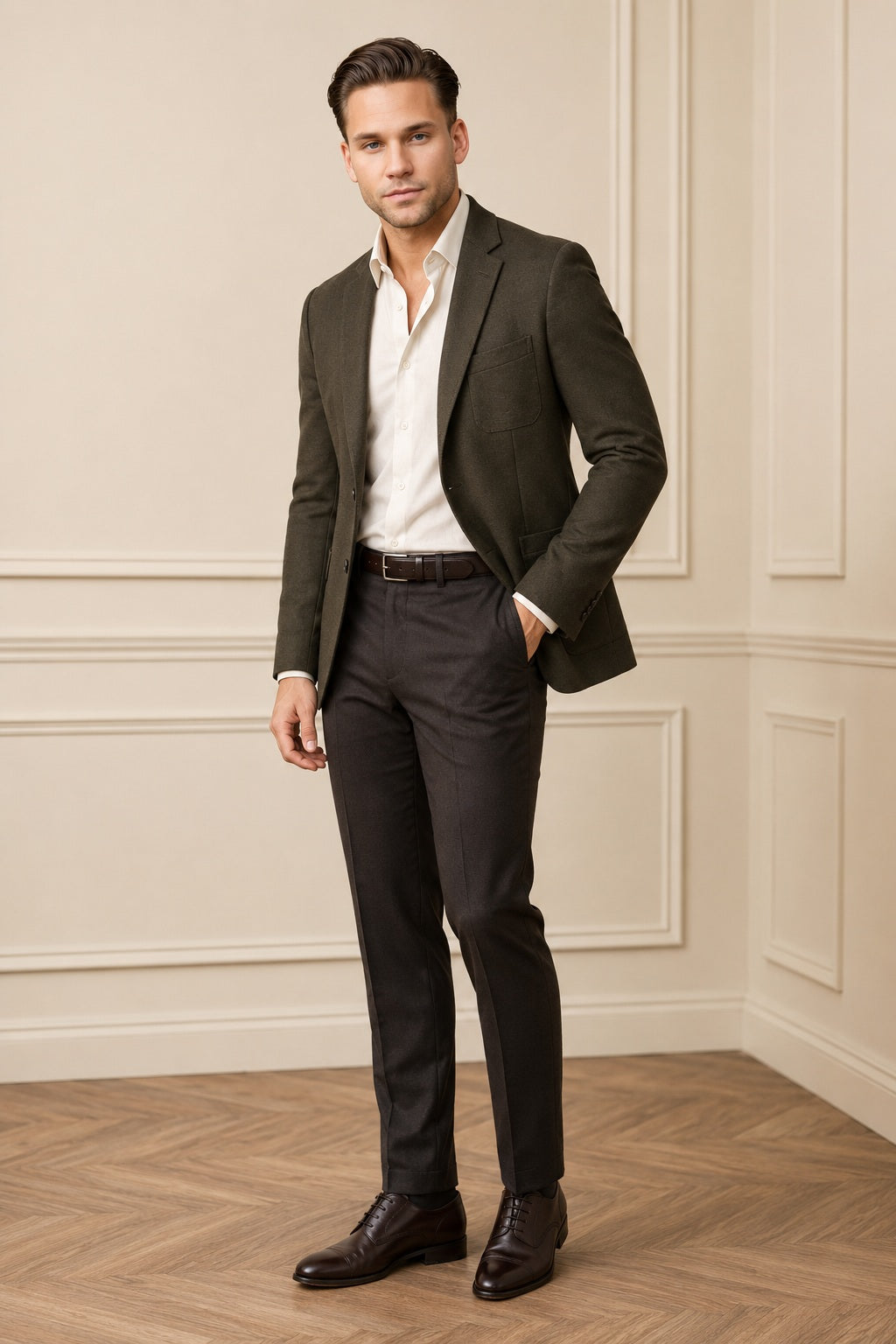 Old-Money Inspired Wool Blazer