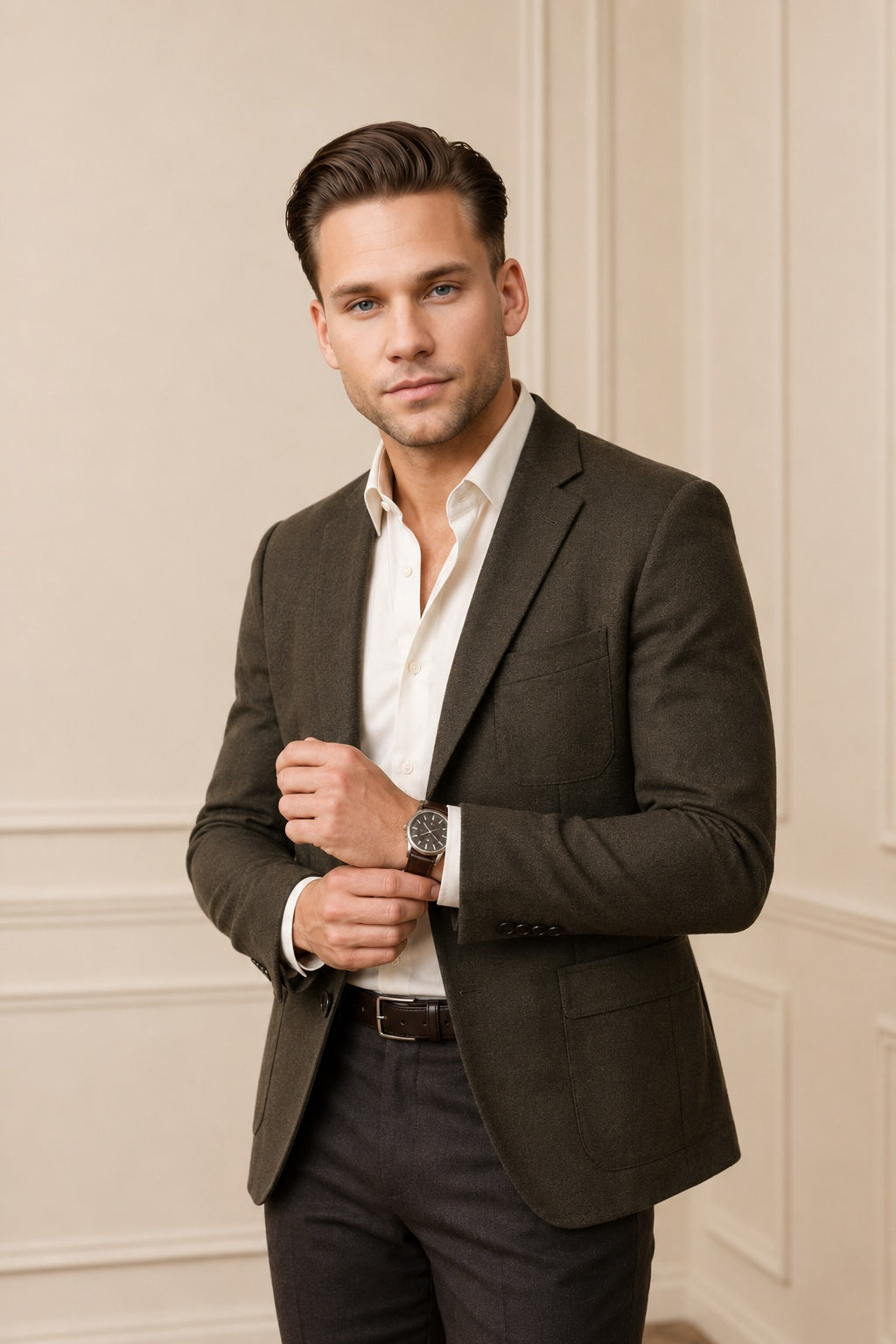 Old-Money Inspired Wool Blazer