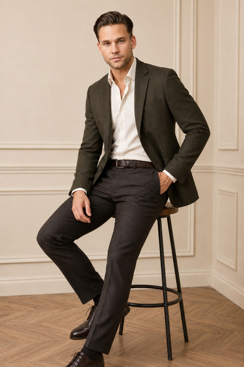 Old-Money Inspired Wool Blazer