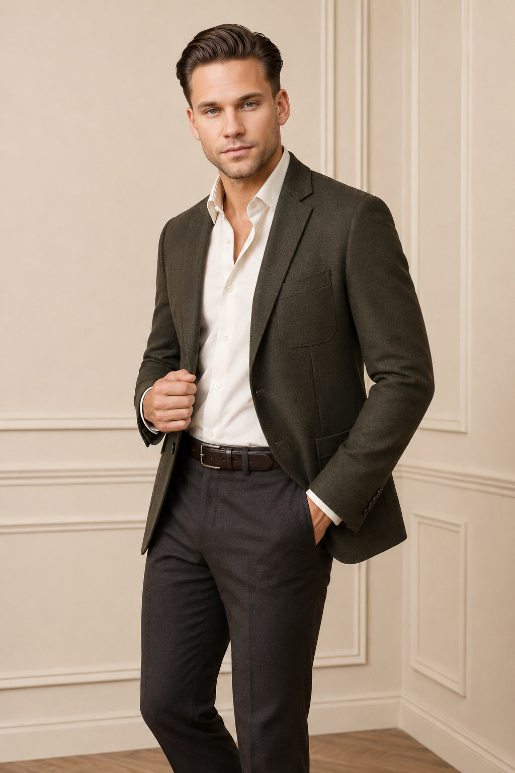 Old-Money Inspired Wool Blazer
