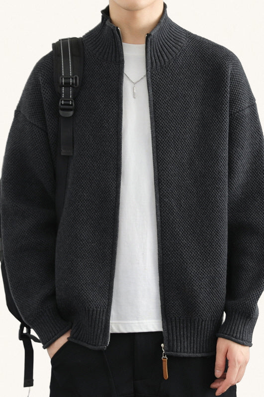 MONSEN Suitory Cotton-Rich Knit Cardigan product image