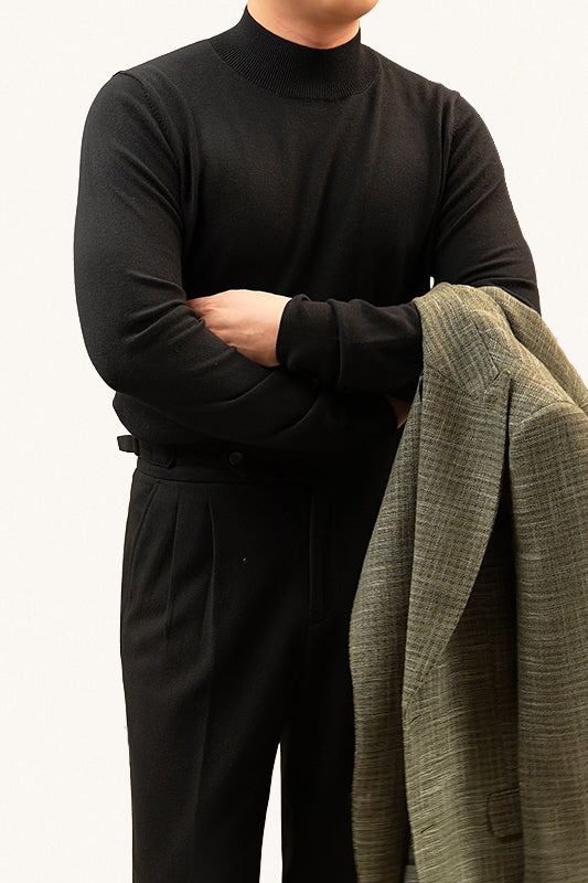 MONSEN Suitory Half-Mock Knit Sweater in Wool product image
