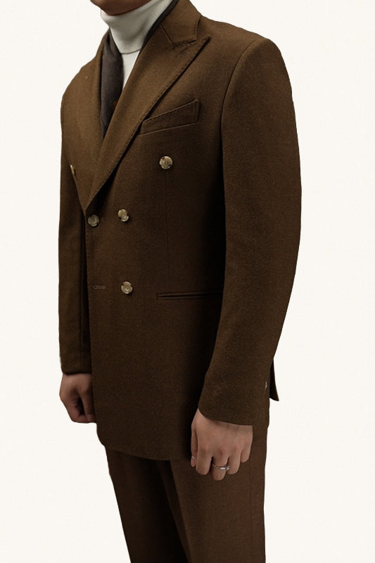 MONSEN Suitory Double-Breasted Peak-Lapel Suit in Performance Blend product image