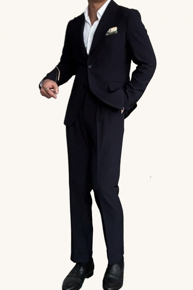 MONSEN Suitory Creative Series Naples-Style Suit in Performance Blend front view