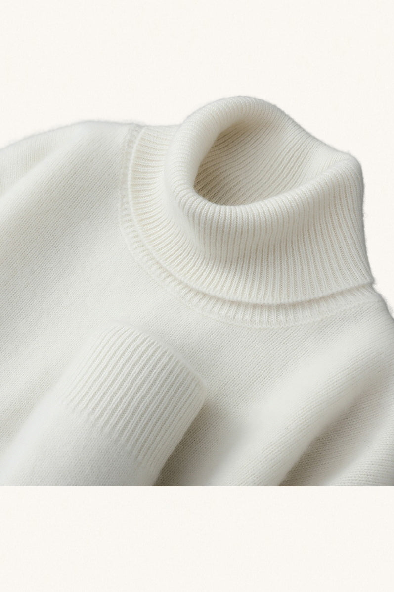 MONSEN Suitory 100% Wool Turtleneck Sweater 1 front view