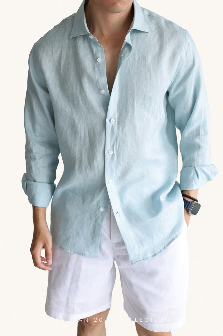 MONSEN Suitory 100% Linen Long-Sleeve Shirt product image