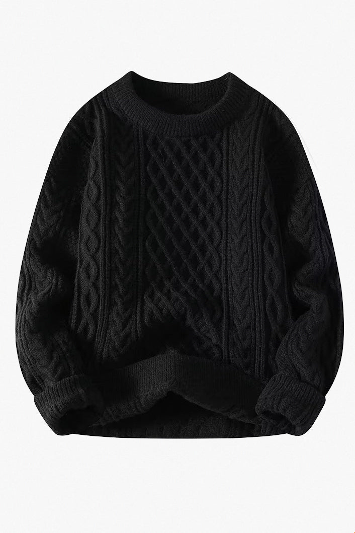 MONSEN Suitory Cable-Knit Crewneck Sweater in Wool product image
