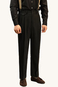 MONSEN Suitory Wrinkle-Resistant Straight Trousers in Performance Blend front view